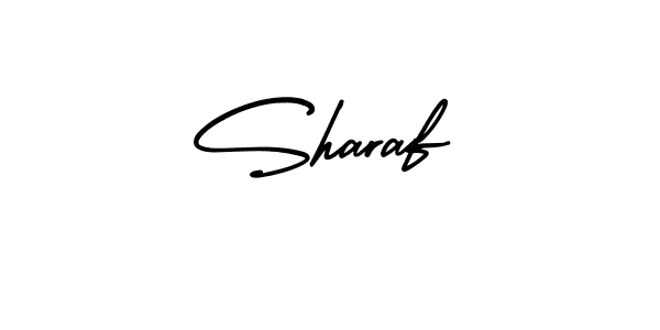 Use a signature maker to create a handwritten signature online. With this signature software, you can design (AmerikaSignatureDemo-Regular) your own signature for name Sharaf. Sharaf signature style 3 images and pictures png