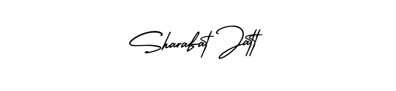 How to make Sharafat Jatt name signature. Use AmerikaSignatureDemo-Regular style for creating short signs online. This is the latest handwritten sign. Sharafat Jatt signature style 3 images and pictures png