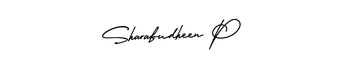 Also we have Sharafudheen P name is the best signature style. Create professional handwritten signature collection using AmerikaSignatureDemo-Regular autograph style. Sharafudheen P signature style 3 images and pictures png