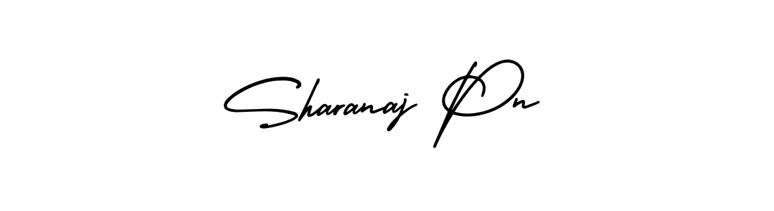 You should practise on your own different ways (AmerikaSignatureDemo-Regular) to write your name (Sharanaj Pn) in signature. don't let someone else do it for you. Sharanaj Pn signature style 3 images and pictures png