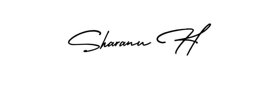 Make a beautiful signature design for name Sharanu H. With this signature (AmerikaSignatureDemo-Regular) style, you can create a handwritten signature for free. Sharanu H signature style 3 images and pictures png