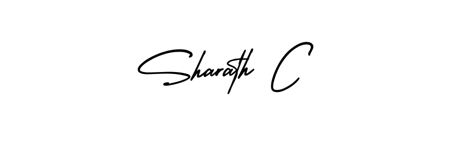 Use a signature maker to create a handwritten signature online. With this signature software, you can design (AmerikaSignatureDemo-Regular) your own signature for name Sharath C. Sharath C signature style 3 images and pictures png