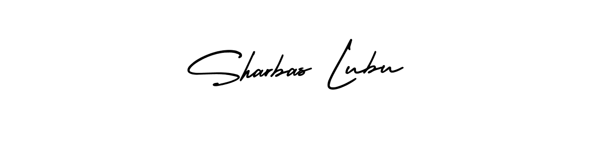 Also You can easily find your signature by using the search form. We will create Sharbas Lubu name handwritten signature images for you free of cost using AmerikaSignatureDemo-Regular sign style. Sharbas Lubu signature style 3 images and pictures png
