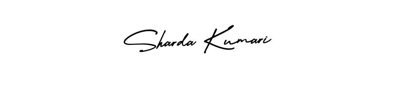 This is the best signature style for the Sharda Kumari name. Also you like these signature font (AmerikaSignatureDemo-Regular). Mix name signature. Sharda Kumari signature style 3 images and pictures png