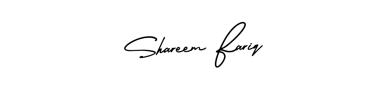 Make a beautiful signature design for name Shareem Fariq. With this signature (AmerikaSignatureDemo-Regular) style, you can create a handwritten signature for free. Shareem Fariq signature style 3 images and pictures png