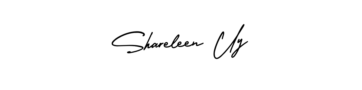 This is the best signature style for the Shareleen Uy name. Also you like these signature font (AmerikaSignatureDemo-Regular). Mix name signature. Shareleen Uy signature style 3 images and pictures png