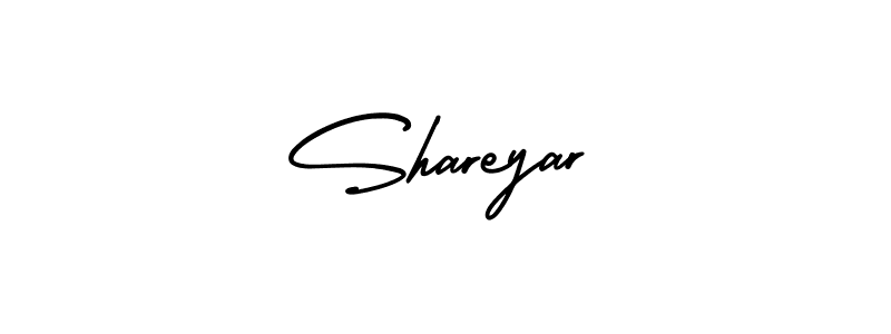 How to make Shareyar name signature. Use AmerikaSignatureDemo-Regular style for creating short signs online. This is the latest handwritten sign. Shareyar signature style 3 images and pictures png