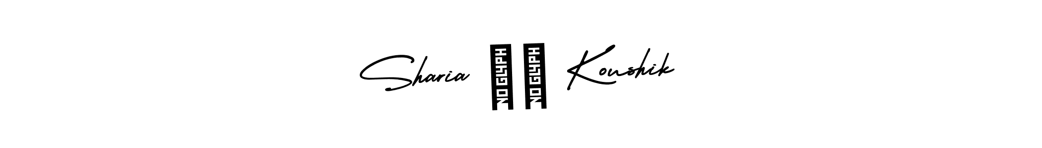 Also You can easily find your signature by using the search form. We will create Sharia ❤️ Koushik name handwritten signature images for you free of cost using AmerikaSignatureDemo-Regular sign style. Sharia ❤️ Koushik signature style 3 images and pictures png