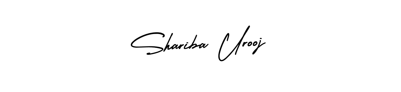 Also You can easily find your signature by using the search form. We will create Shariba Urooj name handwritten signature images for you free of cost using AmerikaSignatureDemo-Regular sign style. Shariba Urooj signature style 3 images and pictures png