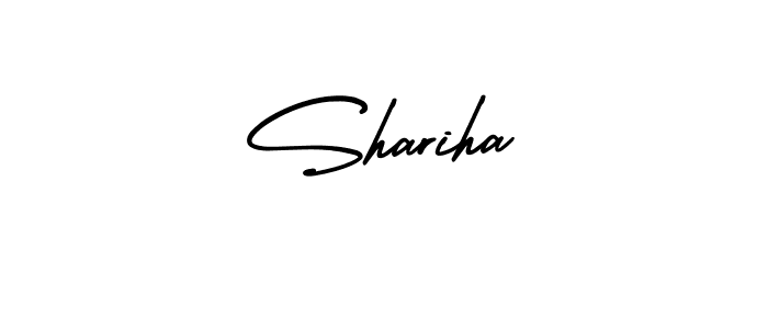 It looks lik you need a new signature style for name Shariha. Design unique handwritten (AmerikaSignatureDemo-Regular) signature with our free signature maker in just a few clicks. Shariha signature style 3 images and pictures png