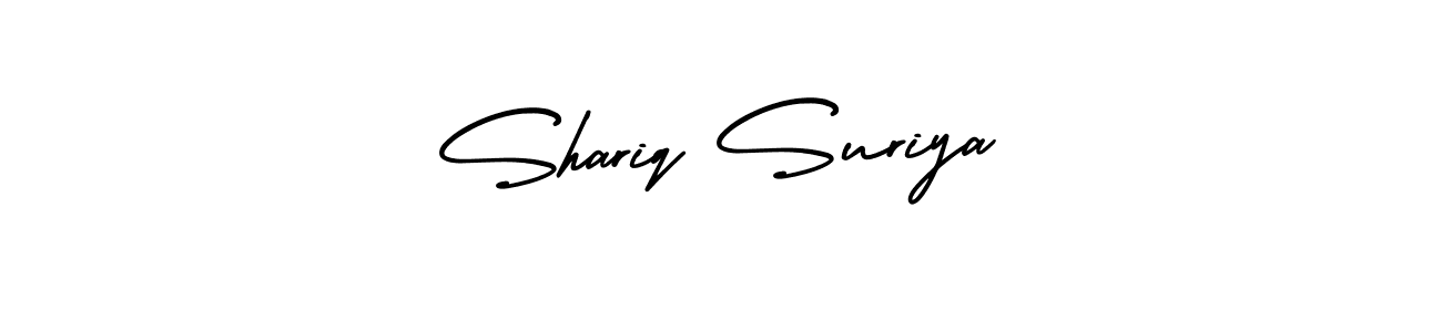 Create a beautiful signature design for name Shariq Suriya. With this signature (AmerikaSignatureDemo-Regular) fonts, you can make a handwritten signature for free. Shariq Suriya signature style 3 images and pictures png