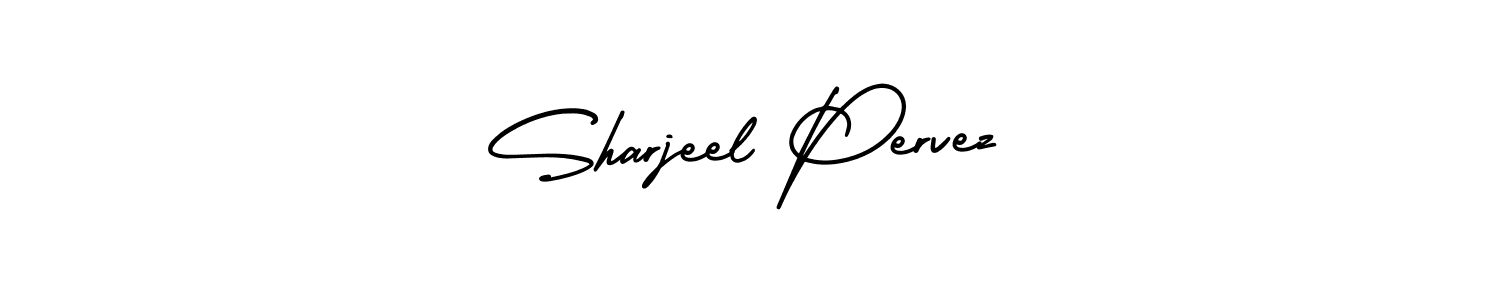 Also You can easily find your signature by using the search form. We will create Sharjeel Pervez name handwritten signature images for you free of cost using AmerikaSignatureDemo-Regular sign style. Sharjeel Pervez signature style 3 images and pictures png