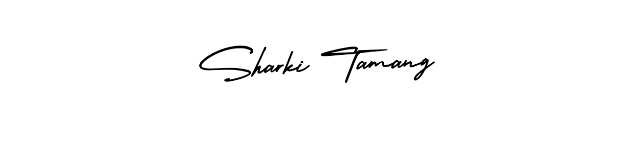 How to make Sharki Tamang signature? AmerikaSignatureDemo-Regular is a professional autograph style. Create handwritten signature for Sharki Tamang name. Sharki Tamang signature style 3 images and pictures png