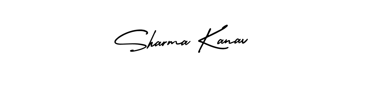 The best way (AmerikaSignatureDemo-Regular) to make a short signature is to pick only two or three words in your name. The name Sharma Kanav include a total of six letters. For converting this name. Sharma Kanav signature style 3 images and pictures png