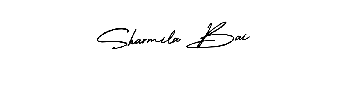 Design your own signature with our free online signature maker. With this signature software, you can create a handwritten (AmerikaSignatureDemo-Regular) signature for name Sharmila Bai. Sharmila Bai signature style 3 images and pictures png