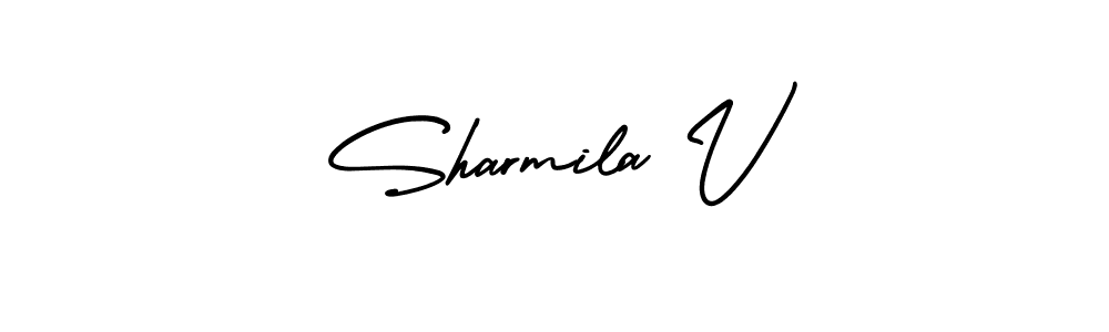 Make a beautiful signature design for name Sharmila V. Use this online signature maker to create a handwritten signature for free. Sharmila V signature style 3 images and pictures png