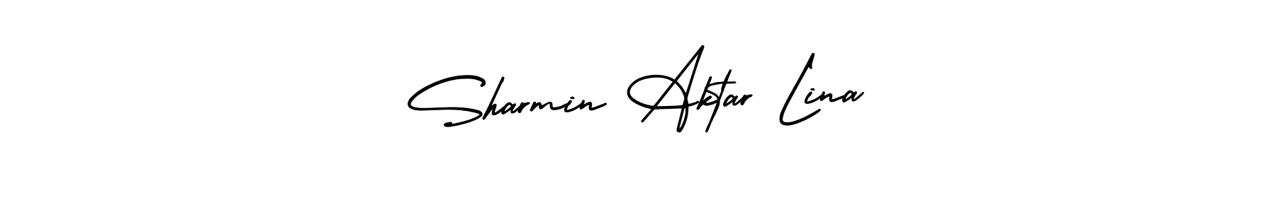 Similarly AmerikaSignatureDemo-Regular is the best handwritten signature design. Signature creator online .You can use it as an online autograph creator for name Sharmin Aktar Lina. Sharmin Aktar Lina signature style 3 images and pictures png