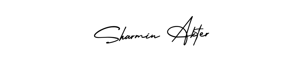 Use a signature maker to create a handwritten signature online. With this signature software, you can design (AmerikaSignatureDemo-Regular) your own signature for name Sharmin Akter. Sharmin Akter signature style 3 images and pictures png