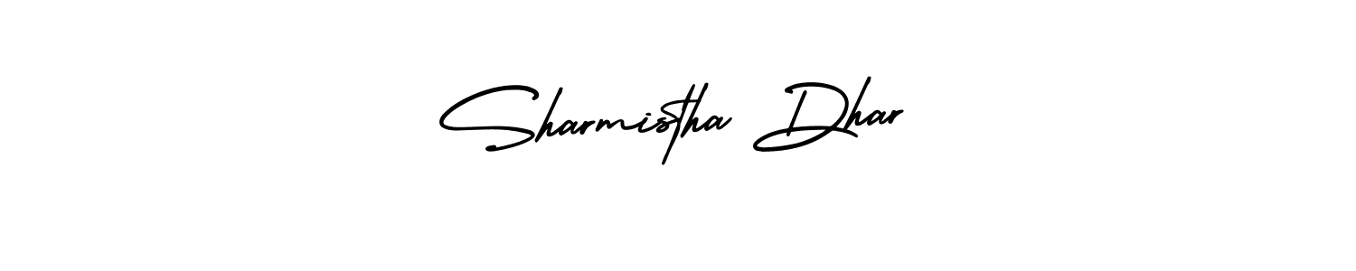 Make a beautiful signature design for name Sharmistha Dhar. With this signature (AmerikaSignatureDemo-Regular) style, you can create a handwritten signature for free. Sharmistha Dhar signature style 3 images and pictures png