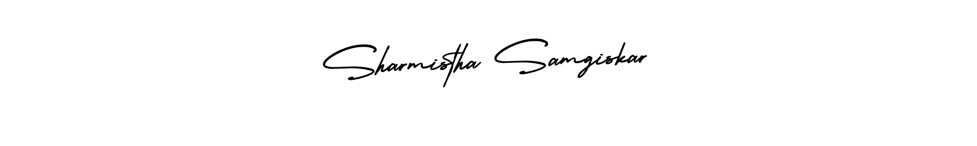 Similarly AmerikaSignatureDemo-Regular is the best handwritten signature design. Signature creator online .You can use it as an online autograph creator for name Sharmistha Samgiskar. Sharmistha Samgiskar signature style 3 images and pictures png