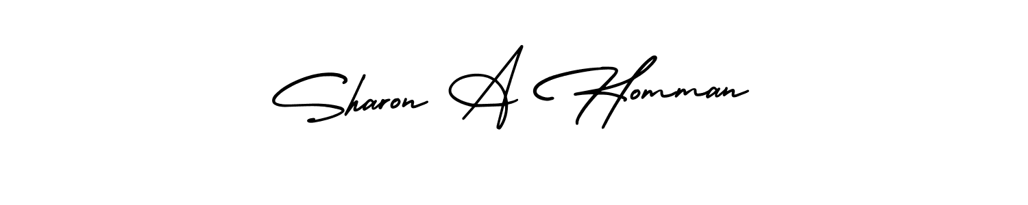 Use a signature maker to create a handwritten signature online. With this signature software, you can design (AmerikaSignatureDemo-Regular) your own signature for name Sharon A Homman. Sharon A Homman signature style 3 images and pictures png