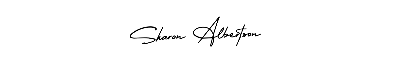 Create a beautiful signature design for name Sharon Albertson. With this signature (AmerikaSignatureDemo-Regular) fonts, you can make a handwritten signature for free. Sharon Albertson signature style 3 images and pictures png