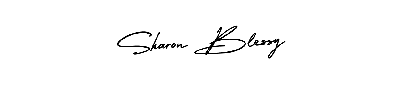 This is the best signature style for the Sharon Blessy name. Also you like these signature font (AmerikaSignatureDemo-Regular). Mix name signature. Sharon Blessy signature style 3 images and pictures png