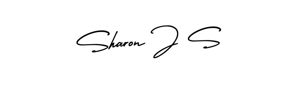 Use a signature maker to create a handwritten signature online. With this signature software, you can design (AmerikaSignatureDemo-Regular) your own signature for name Sharon J S. Sharon J S signature style 3 images and pictures png