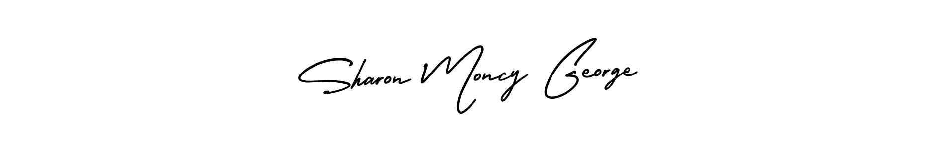 It looks lik you need a new signature style for name Sharon Moncy George. Design unique handwritten (AmerikaSignatureDemo-Regular) signature with our free signature maker in just a few clicks. Sharon Moncy George signature style 3 images and pictures png