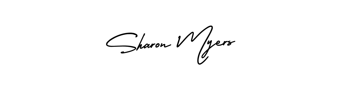 Create a beautiful signature design for name Sharon Myers. With this signature (AmerikaSignatureDemo-Regular) fonts, you can make a handwritten signature for free. Sharon Myers signature style 3 images and pictures png