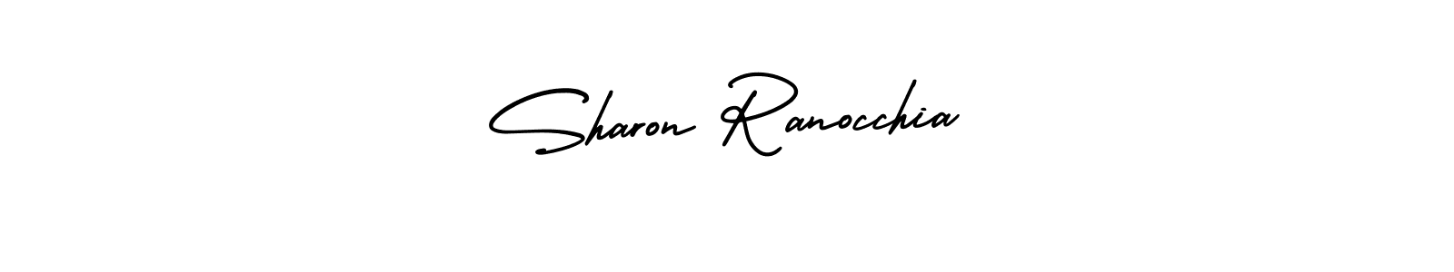 How to make Sharon Ranocchia name signature. Use AmerikaSignatureDemo-Regular style for creating short signs online. This is the latest handwritten sign. Sharon Ranocchia signature style 3 images and pictures png