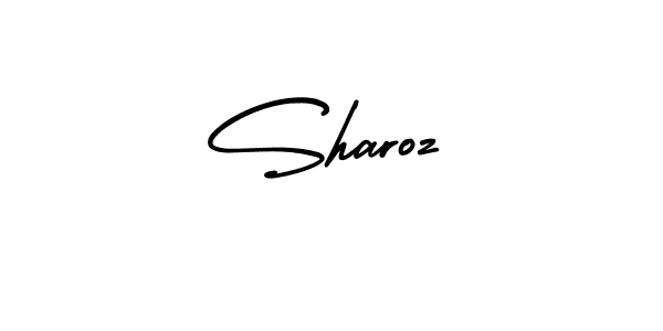 Sharoz stylish signature style. Best Handwritten Sign (AmerikaSignatureDemo-Regular) for my name. Handwritten Signature Collection Ideas for my name Sharoz. Sharoz signature style 3 images and pictures png