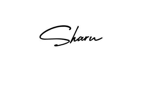 Make a beautiful signature design for name Sharu. With this signature (AmerikaSignatureDemo-Regular) style, you can create a handwritten signature for free. Sharu signature style 3 images and pictures png