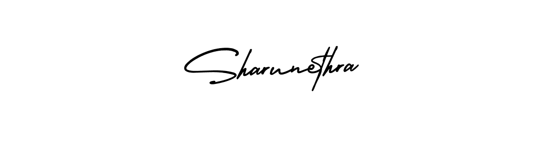 AmerikaSignatureDemo-Regular is a professional signature style that is perfect for those who want to add a touch of class to their signature. It is also a great choice for those who want to make their signature more unique. Get Sharunethra name to fancy signature for free. Sharunethra signature style 3 images and pictures png