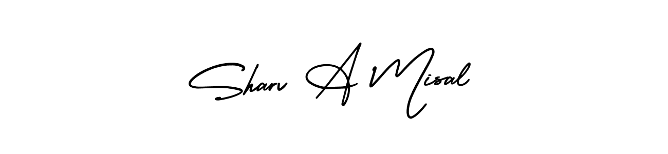 if you are searching for the best signature style for your name Sharv A Misal. so please give up your signature search. here we have designed multiple signature styles  using AmerikaSignatureDemo-Regular. Sharv A Misal signature style 3 images and pictures png