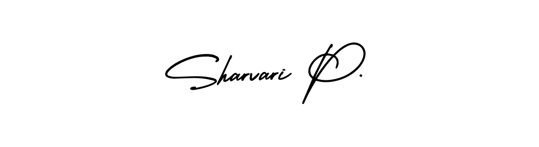 if you are searching for the best signature style for your name Sharvari P.. so please give up your signature search. here we have designed multiple signature styles  using AmerikaSignatureDemo-Regular. Sharvari P. signature style 3 images and pictures png