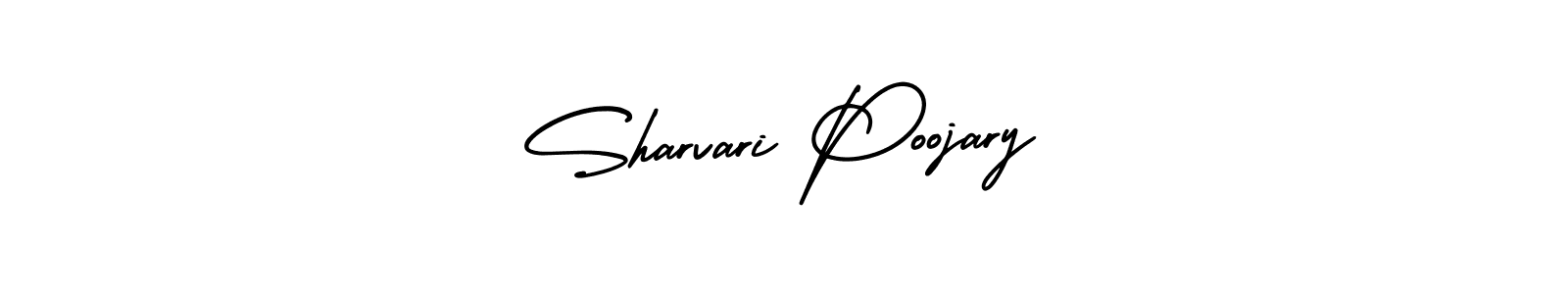 How to make Sharvari Poojary signature? AmerikaSignatureDemo-Regular is a professional autograph style. Create handwritten signature for Sharvari Poojary name. Sharvari Poojary signature style 3 images and pictures png