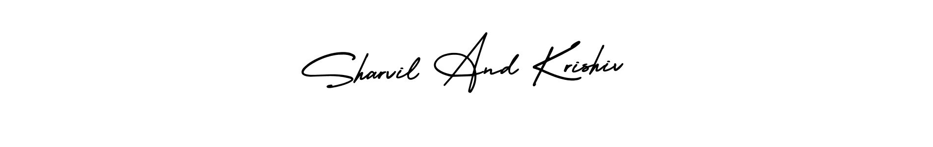 Also we have Sharvil And Krishiv name is the best signature style. Create professional handwritten signature collection using AmerikaSignatureDemo-Regular autograph style. Sharvil And Krishiv signature style 3 images and pictures png