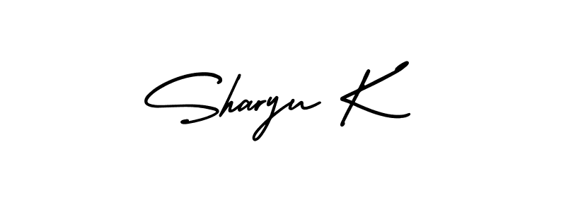 Similarly AmerikaSignatureDemo-Regular is the best handwritten signature design. Signature creator online .You can use it as an online autograph creator for name Sharyu K. Sharyu K signature style 3 images and pictures png