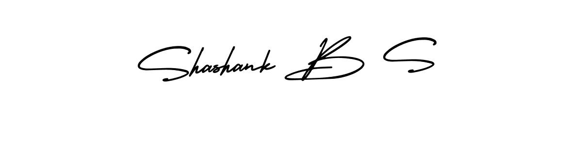 Also You can easily find your signature by using the search form. We will create Shashank B S name handwritten signature images for you free of cost using AmerikaSignatureDemo-Regular sign style. Shashank B S signature style 3 images and pictures png