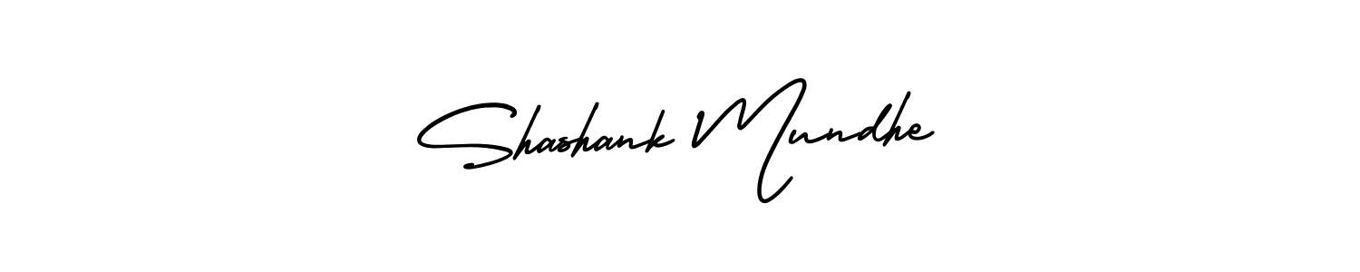How to make Shashank Mundhe name signature. Use AmerikaSignatureDemo-Regular style for creating short signs online. This is the latest handwritten sign. Shashank Mundhe signature style 3 images and pictures png