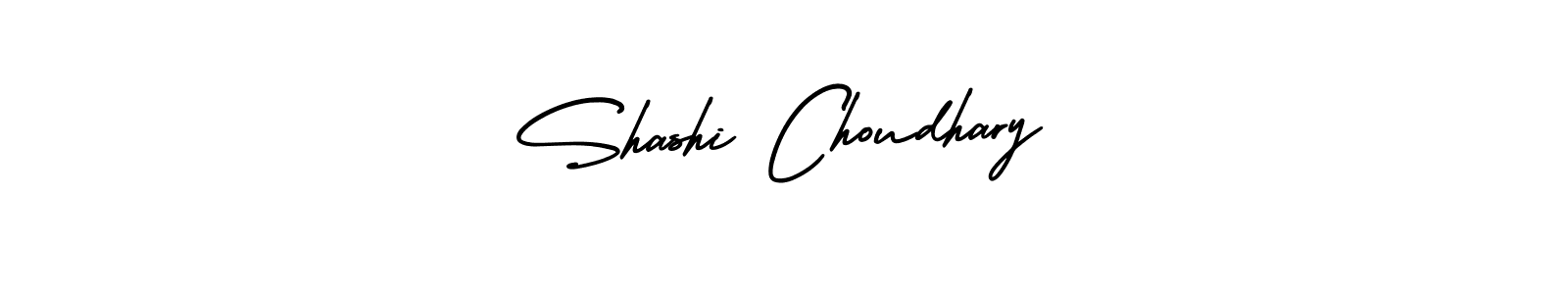 You should practise on your own different ways (AmerikaSignatureDemo-Regular) to write your name (Shashi Choudhary) in signature. don't let someone else do it for you. Shashi Choudhary signature style 3 images and pictures png