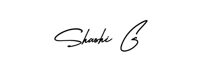 How to make Shashi G name signature. Use AmerikaSignatureDemo-Regular style for creating short signs online. This is the latest handwritten sign. Shashi G signature style 3 images and pictures png