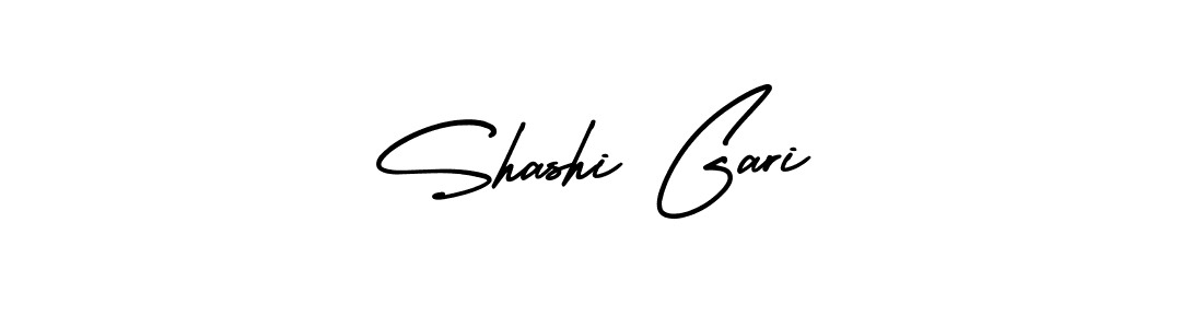 You should practise on your own different ways (AmerikaSignatureDemo-Regular) to write your name (Shashi Gari) in signature. don't let someone else do it for you. Shashi Gari signature style 3 images and pictures png