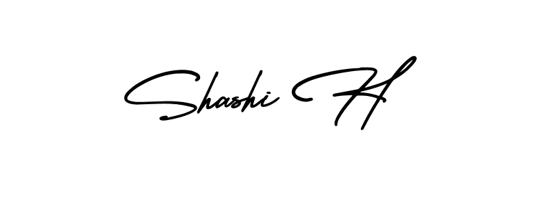 Shashi H stylish signature style. Best Handwritten Sign (AmerikaSignatureDemo-Regular) for my name. Handwritten Signature Collection Ideas for my name Shashi H. Shashi H signature style 3 images and pictures png