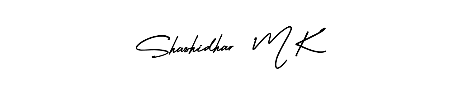 Make a short Shashidhar  M K signature style. Manage your documents anywhere anytime using AmerikaSignatureDemo-Regular. Create and add eSignatures, submit forms, share and send files easily. Shashidhar  M K signature style 3 images and pictures png