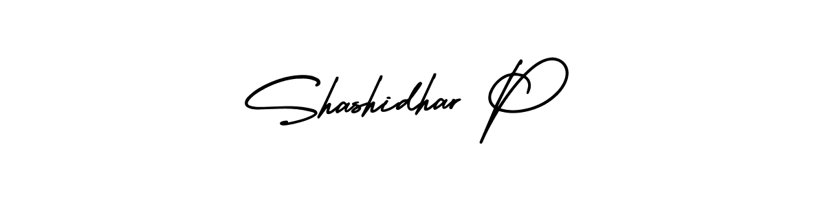 How to make Shashidhar P name signature. Use AmerikaSignatureDemo-Regular style for creating short signs online. This is the latest handwritten sign. Shashidhar P signature style 3 images and pictures png