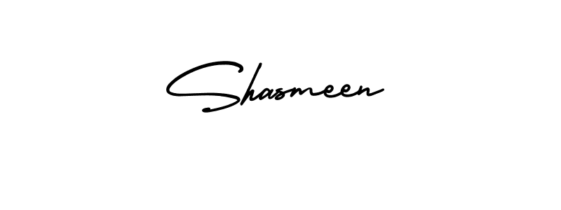 Make a beautiful signature design for name Shasmeen. With this signature (AmerikaSignatureDemo-Regular) style, you can create a handwritten signature for free. Shasmeen signature style 3 images and pictures png