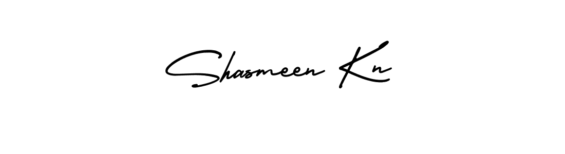 You should practise on your own different ways (AmerikaSignatureDemo-Regular) to write your name (Shasmeen Kn) in signature. don't let someone else do it for you. Shasmeen Kn signature style 3 images and pictures png