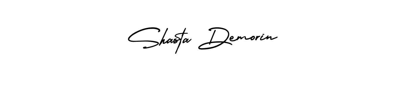 Make a short Shasta Demorin signature style. Manage your documents anywhere anytime using AmerikaSignatureDemo-Regular. Create and add eSignatures, submit forms, share and send files easily. Shasta Demorin signature style 3 images and pictures png